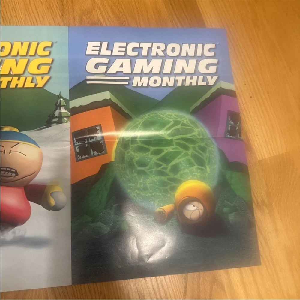 Electronic Gaming Monthly Vintage Poster South Park Video Game Poster